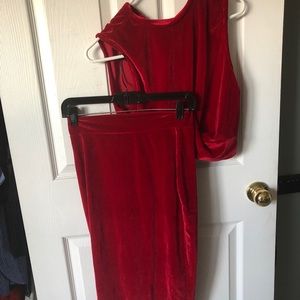 2 piece skirt and shirt